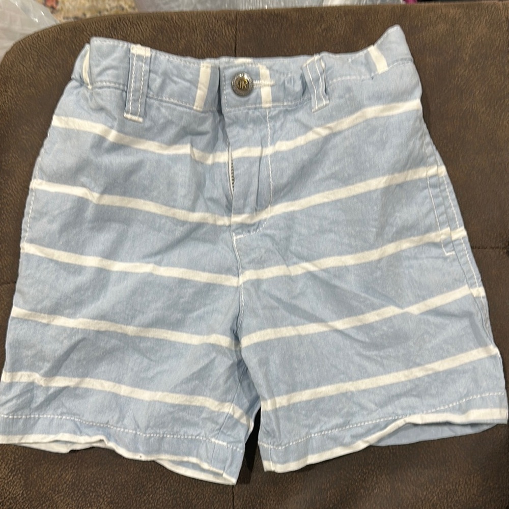 JK Designs Blue and White Striped Kids Shorts